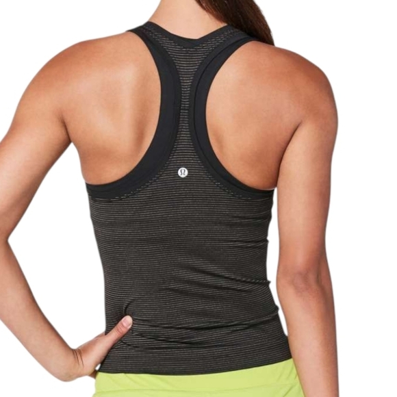 Lululemon Cool Racerback II *Race Length Black Active Run 7/18 Luxtreme Women 6 - Picture 1 of 9